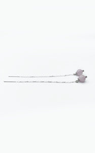 Orecchini Saliscendi Kunzite e Argento 925