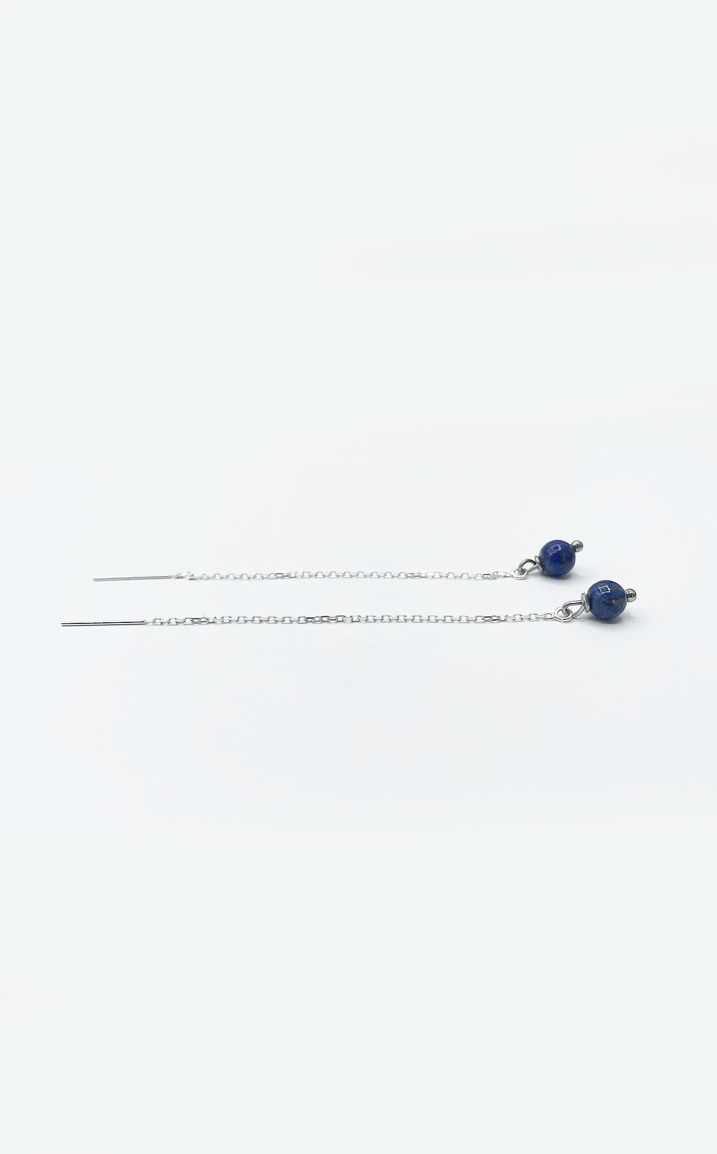 Orecchini Saliscendi Lapislazzuli e Argento 925
