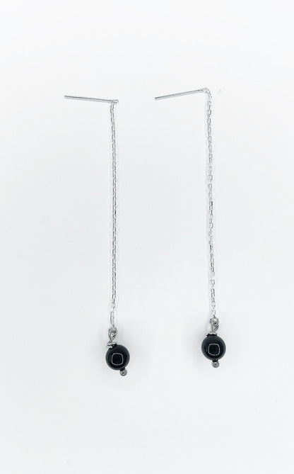 Orecchini Saliscendi Tormalina e Argento 925