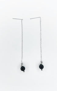 Orecchini Saliscendi Tormalina e Argento 925