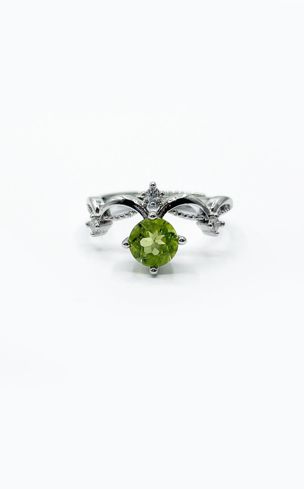 Anello Peridoto  (rame placcato Argento 925)