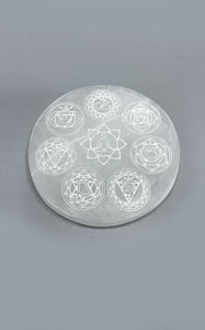 Piattino Selenite -  7 Chakra