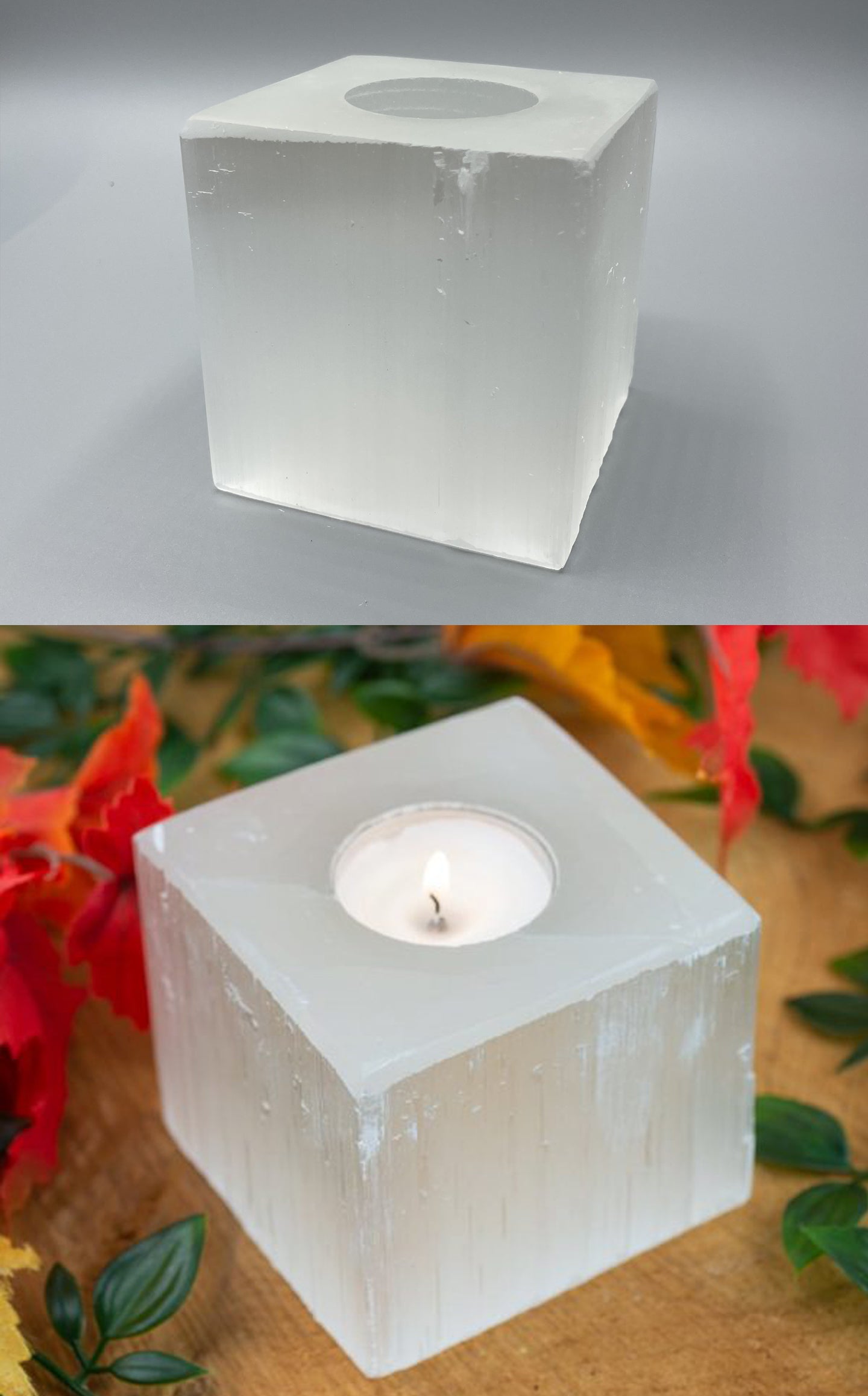 Portacandele Cubo Selenite