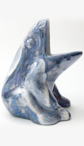 Rana porta spazzolino azzurra